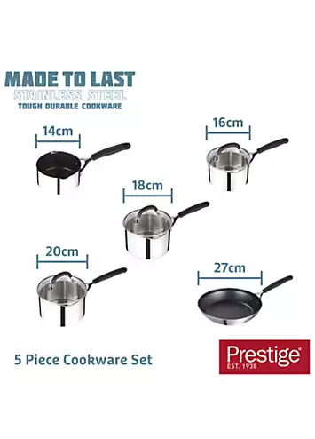 Prestige Made To Last 5 Piece Cookware Set | Kaleidoscope