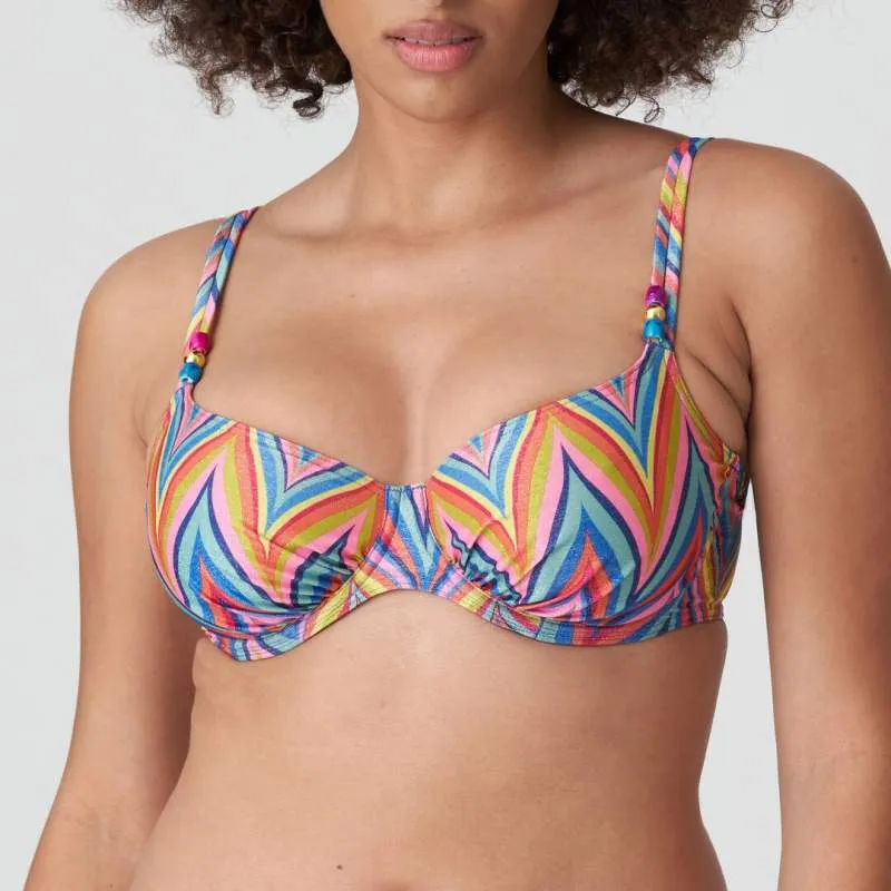 Printed bikini underwired and non padded- Unas1 Primadonna Discount- Bikini underwired plus sizes, control       Brussel, Antwer