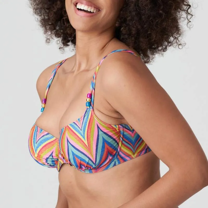 Printed bikini underwired and non padded- Unas1 Primadonna Discount- Bikini underwired plus sizes, control       Brussel, Antwer