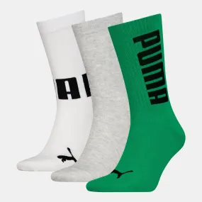 PUMA Big Logo Crew Socks (3 Pairs)