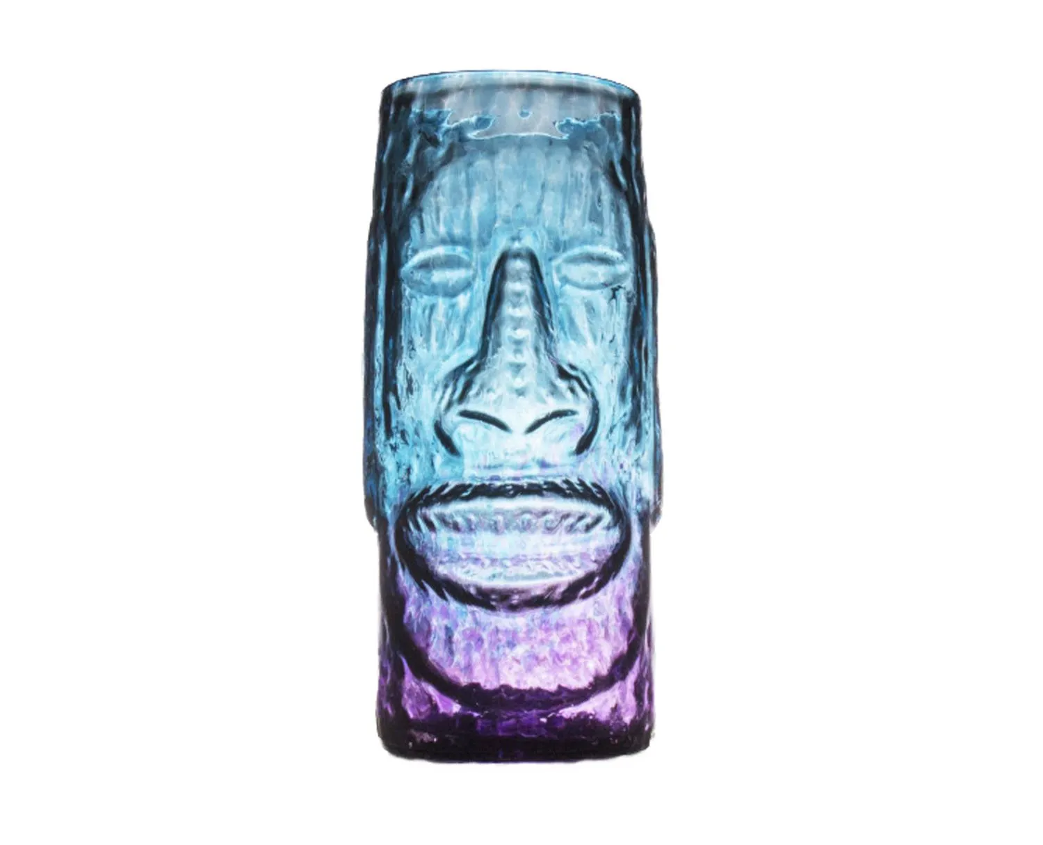 Purple Moai Glass Tiki Mug