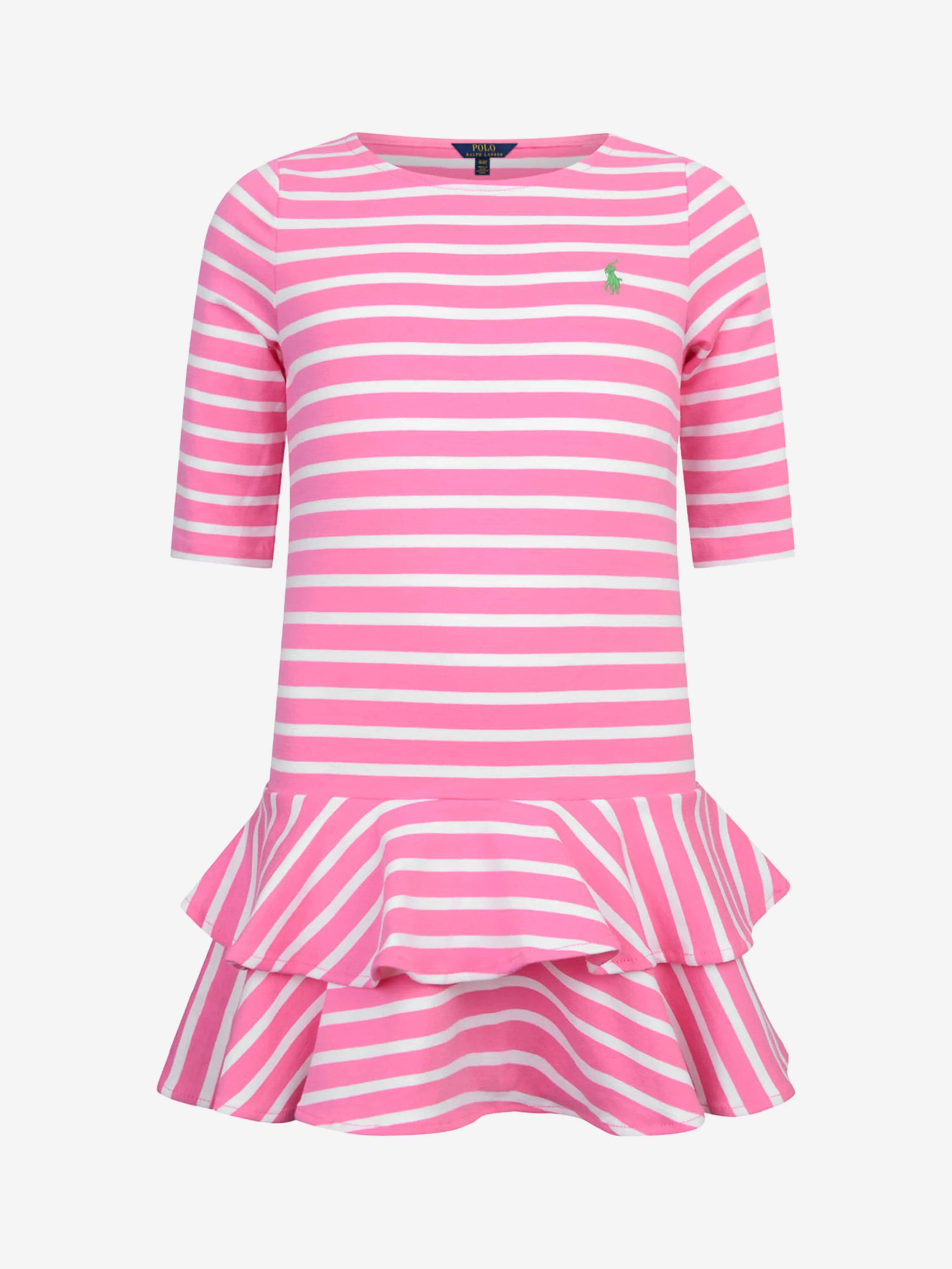 Ralph Lauren Girls Dress - Striped Cotton Jersey Dress