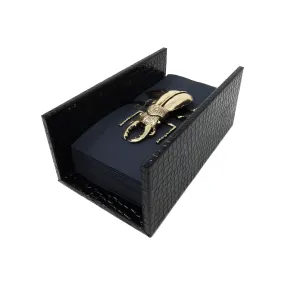 Rectangular Leather / Beetle Napkin Holder (20 Napkins)