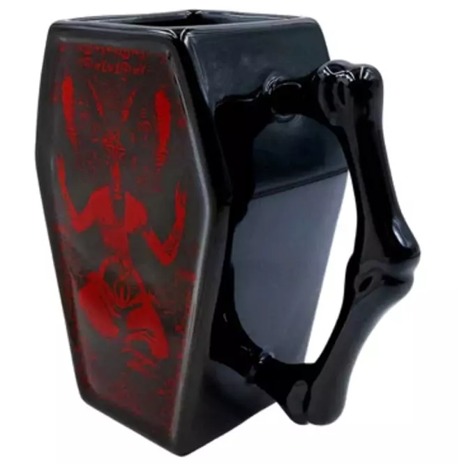 Red Baphomet Coffin Mug