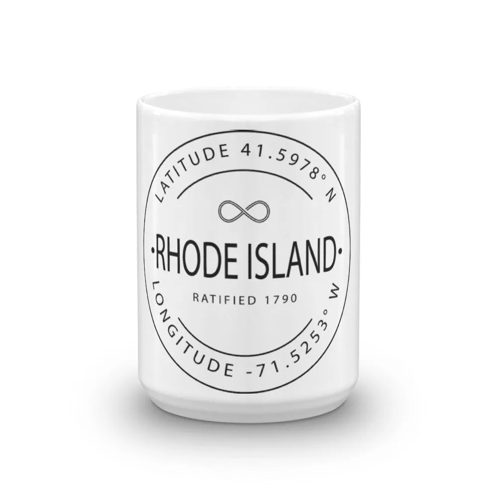 Rhode Island - Mug - Latitude & Longitude