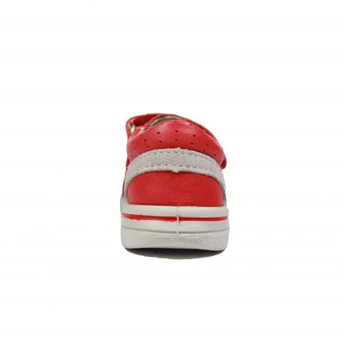 Ricosta Kaspi | Red Leather | Boys Rip Tape Closed In Sandals