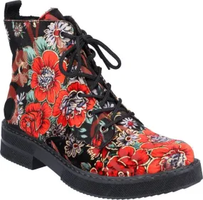 Rieker Floral Military Boot