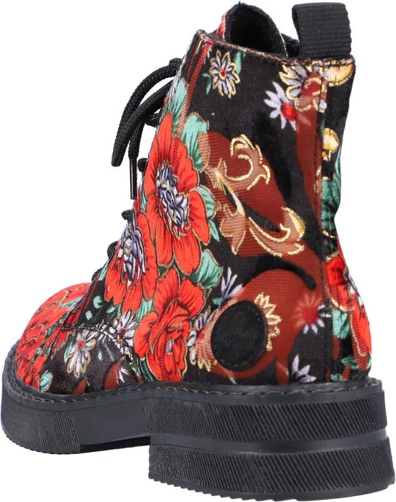 Rieker Floral Military Boot