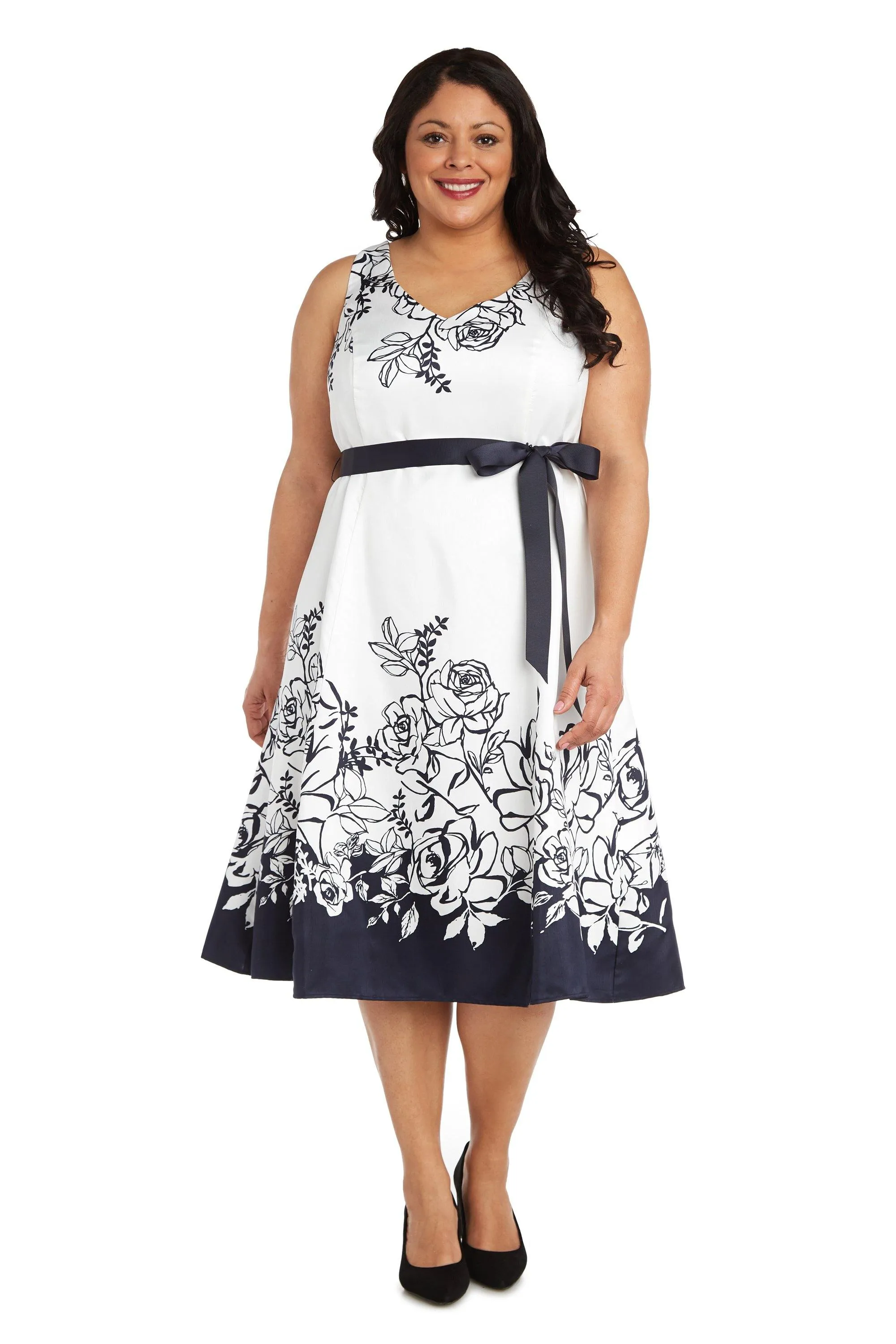 R&M Richards 1224W High Low Floral Jacket Dress Sale