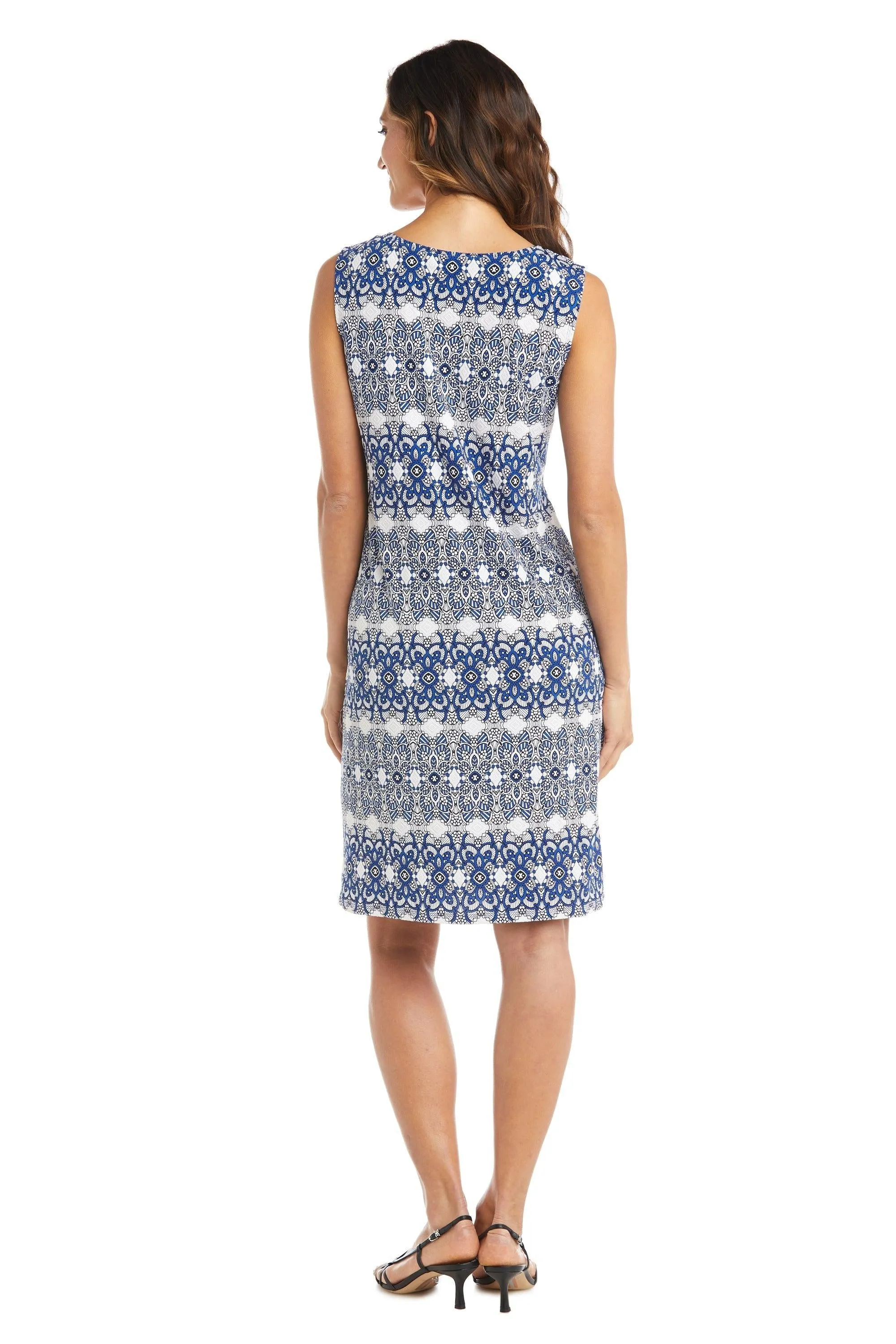 R&M Richards 7687 Short Two Piece Print Jacket Dress