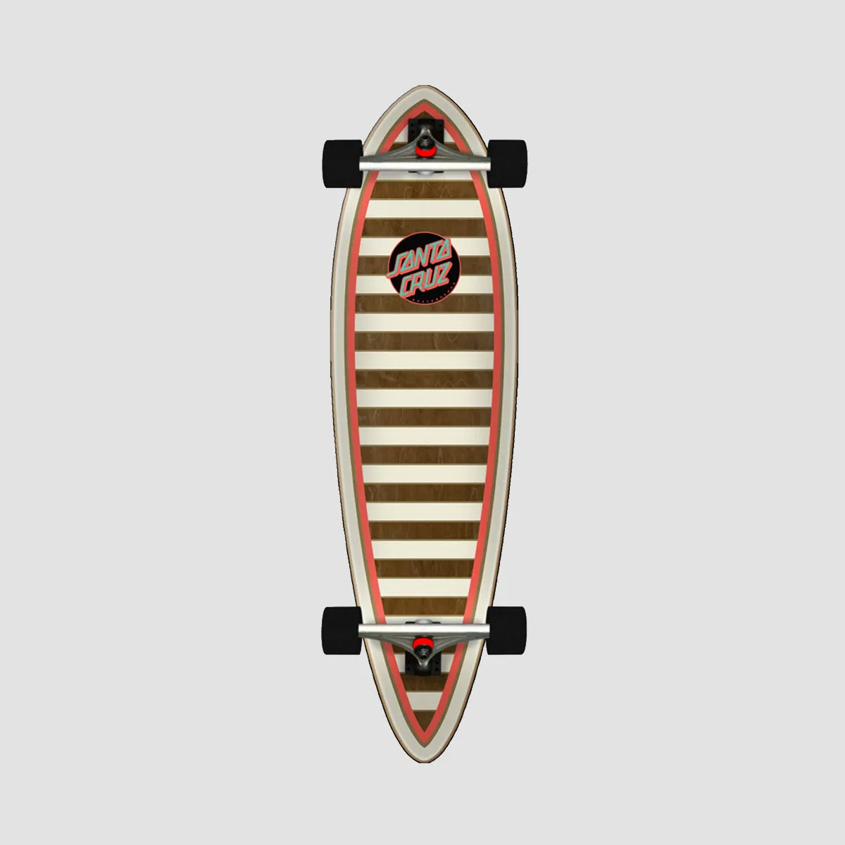 Santa Cruz Gold Stripe Pintail Cruiser Skateboard Multi - 33"