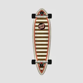 Santa Cruz Gold Stripe Pintail Cruiser Skateboard Multi - 33"