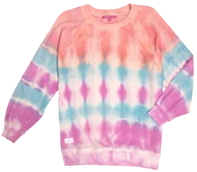 Simply Southern Candy Tiedye Pullover Waffle Crew Sweatshirt