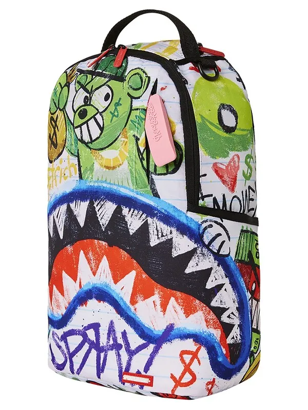 Sprayground Scribble Me Rich Backpack - White