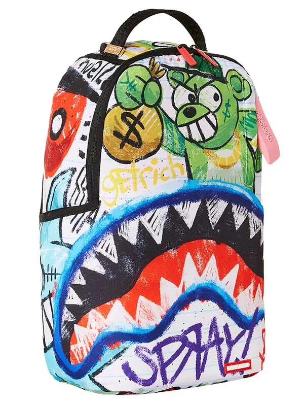 Sprayground Scribble Me Rich Backpack - White