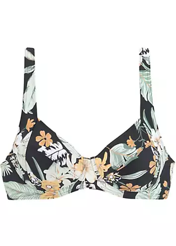 Sunseeker Tropical Print Underwired Bikini Top | Look Again