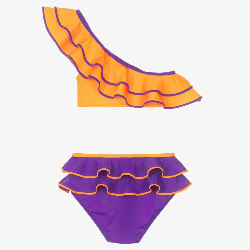 Teen Girls Orange & Purple Bikini (UV50)