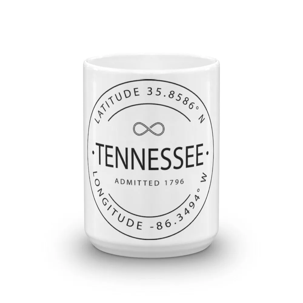 Tennessee - Mug - Latitude & Longitude