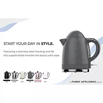 The Funky Appliance Company White 1.7L Funky Kettle | Kaleidoscope