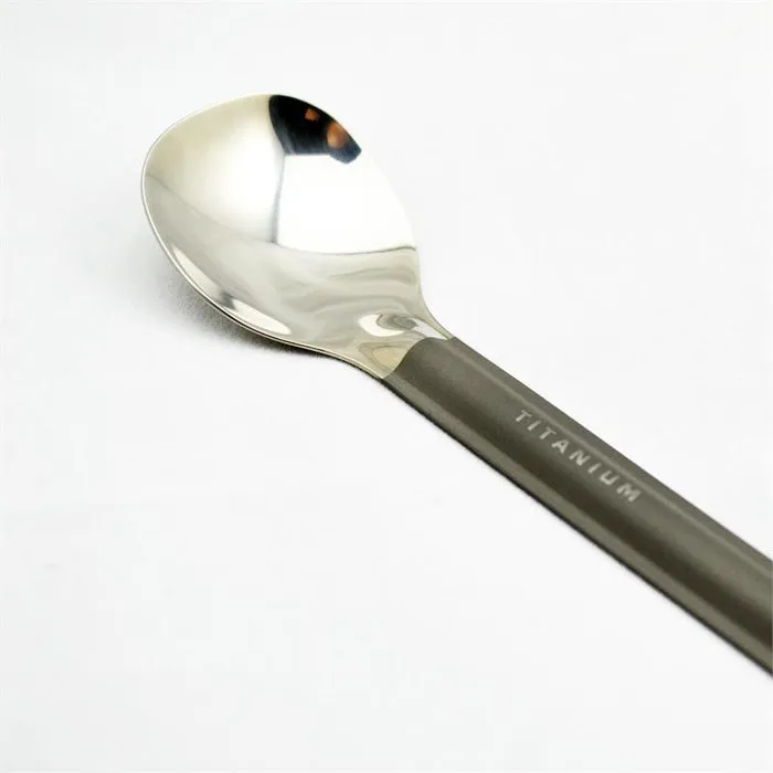 Toaks Titanium Long Handle Spoon with Polished Bowl