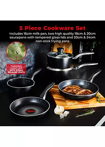 Tower SmartStart Gourmet 5 Piece Cookware Pan Set | Kaleidoscope