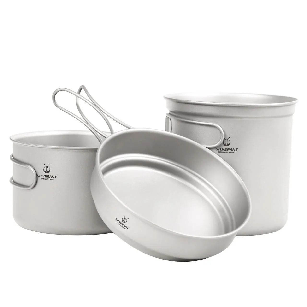 Ultralight 3 Piece Titanium Camping Cookware Set