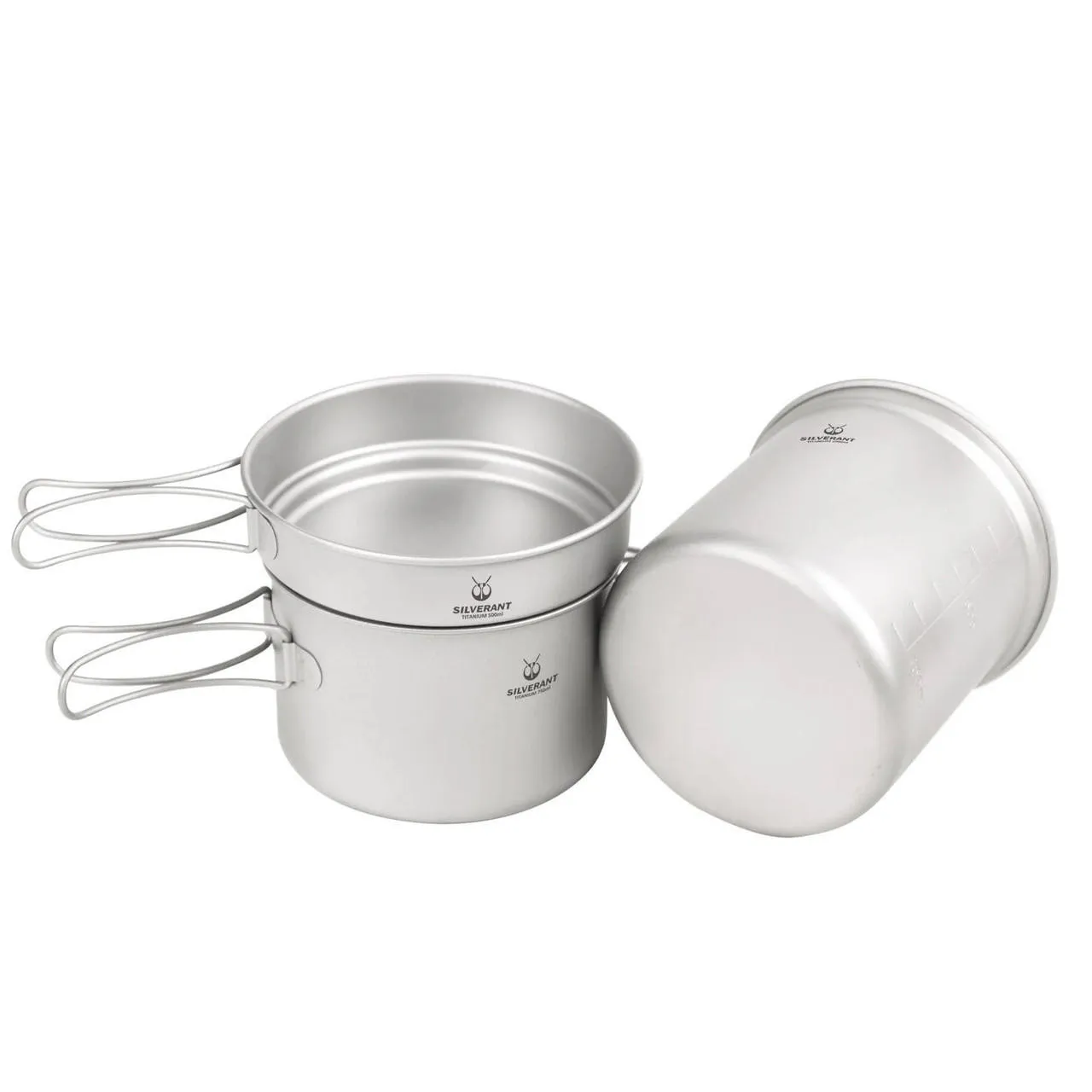 Ultralight 3 Piece Titanium Camping Cookware Set