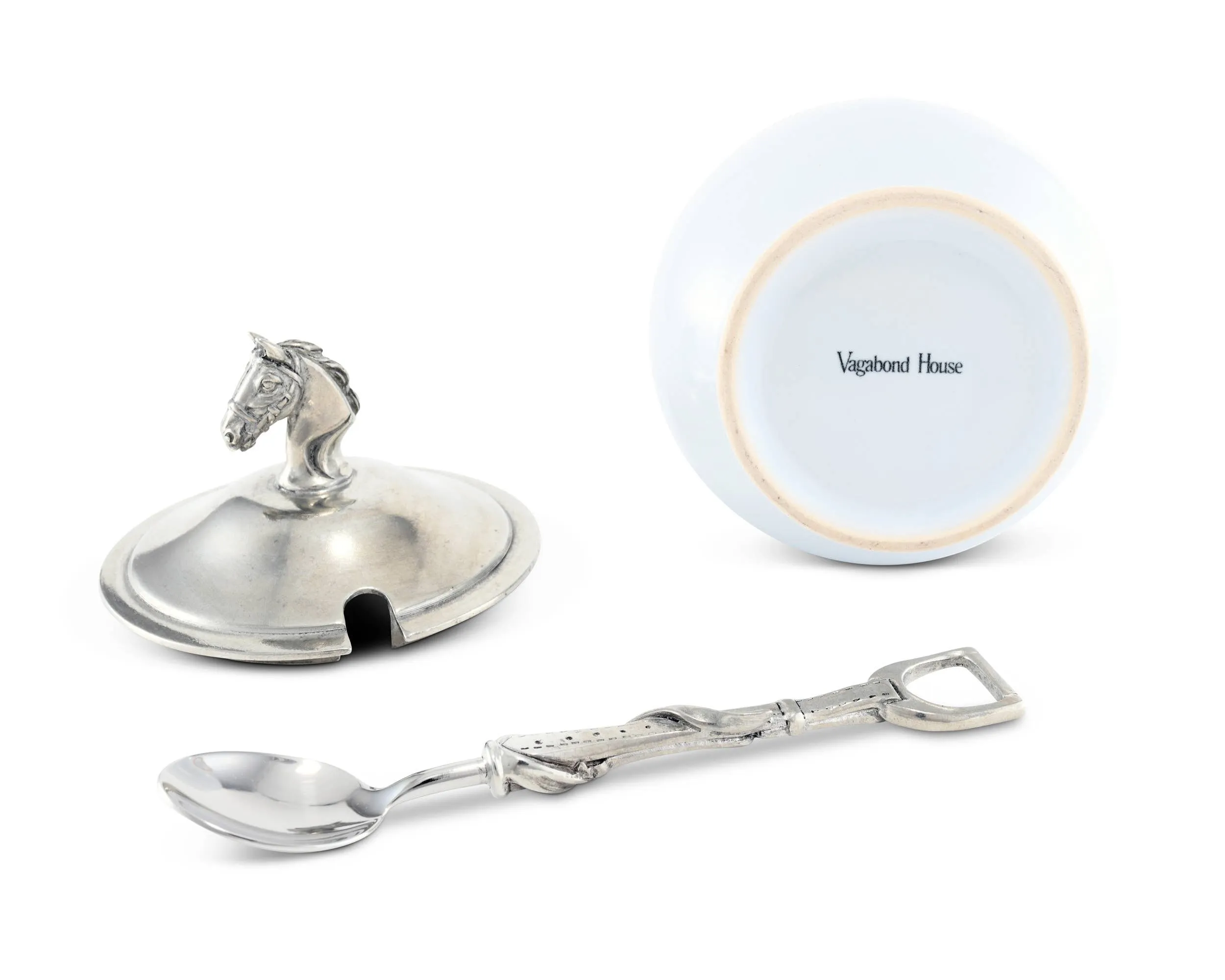 Vagabond House - Equestrian Sugar Bowl and Spoon