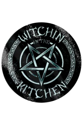 Witchin In The Kitchen Round Glass Cutting Board | Dark Ages