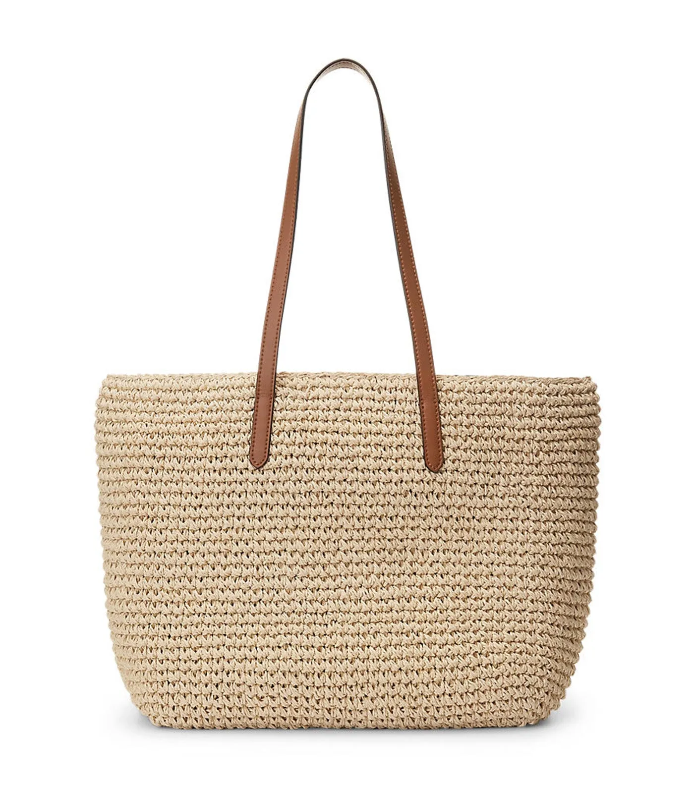 Women's Straw Medium Whitney Tote Natural/Lauren Tan