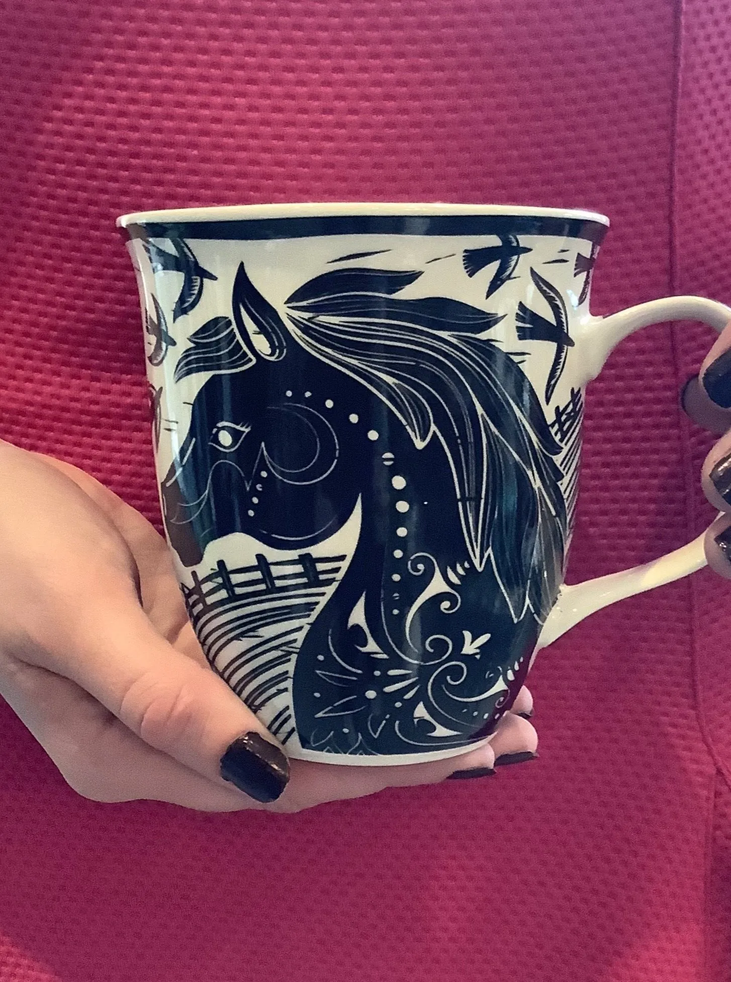 Woodcut Horse Mug